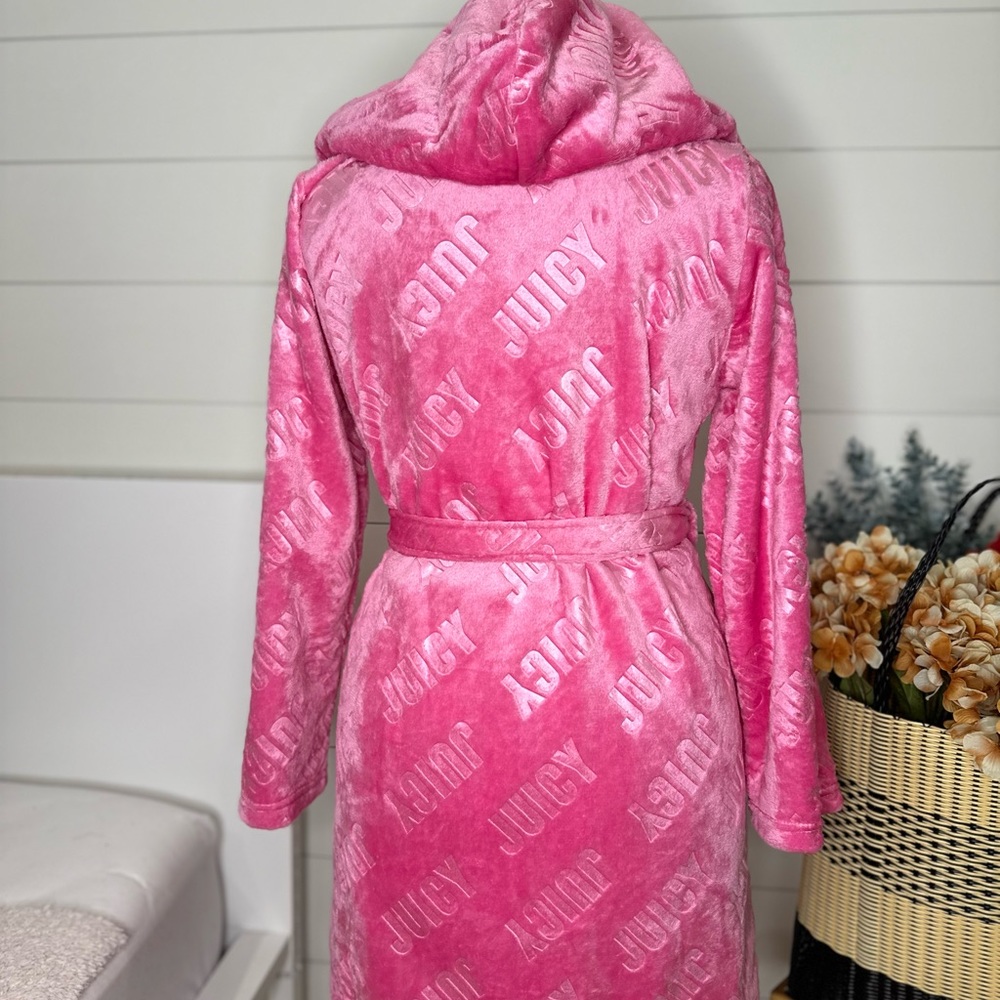 Juicy couture Pink lush luxe robe gift Christmas Valentines velour - Picture 3 of 11